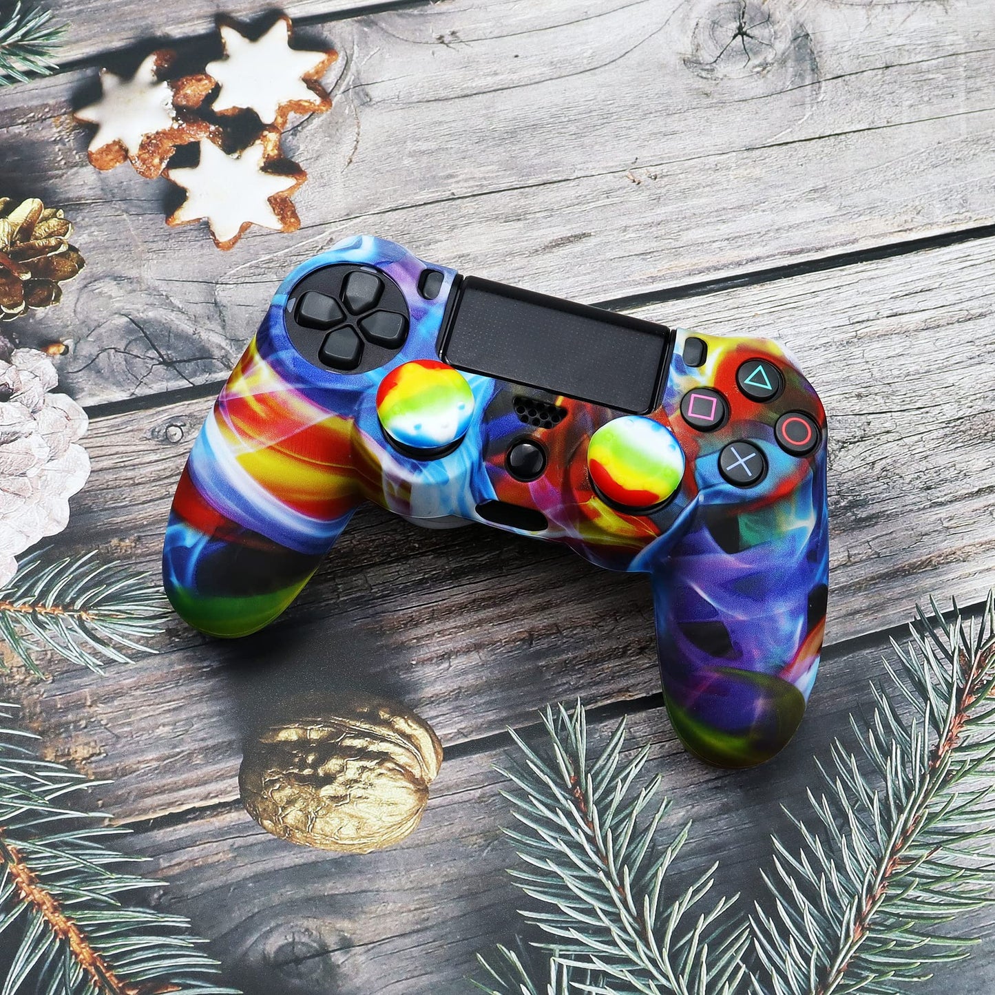 Oiokew PS4 Controller Skin - Anti-Slip Shell Cover with 10 Silicone Joystick Grips - PS4 Controller #15