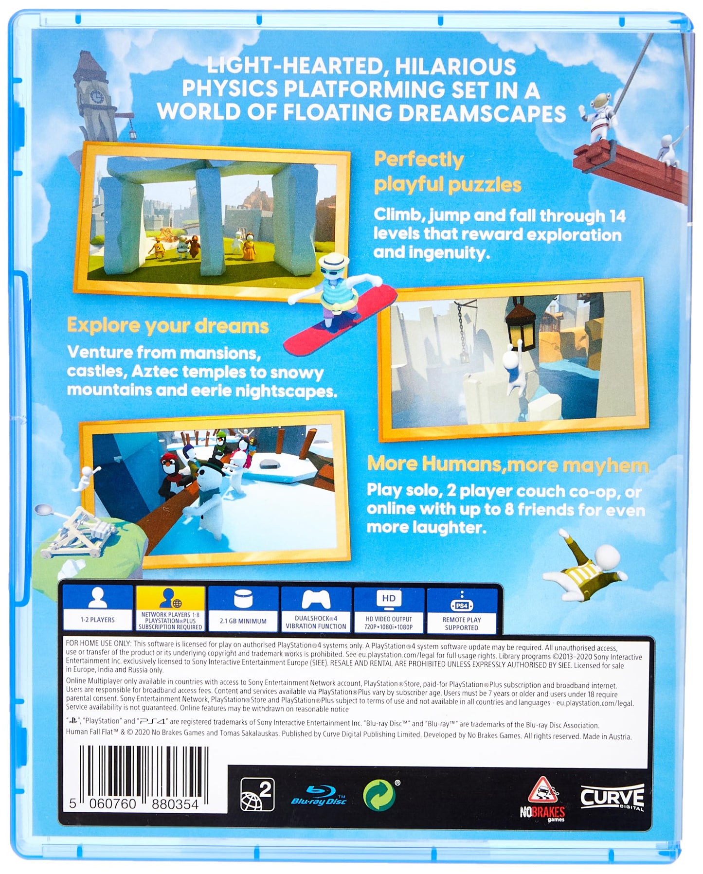 CPWORLD Human: Fall Flat - Anniversary Edition (PS4) - Fun Puzzle Platformer Game, Model 5060760880354