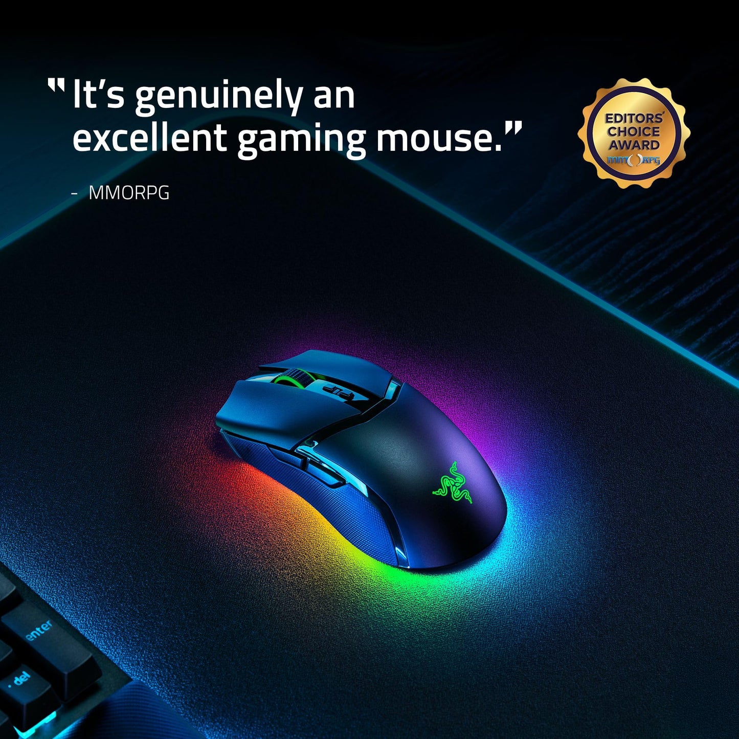 Razer Cobra Pro Wireless Gaming Mouse - 30K Optical Sensor, Chroma RGB, 10 Controls, Black, Model RZ01-04660100-R3U1