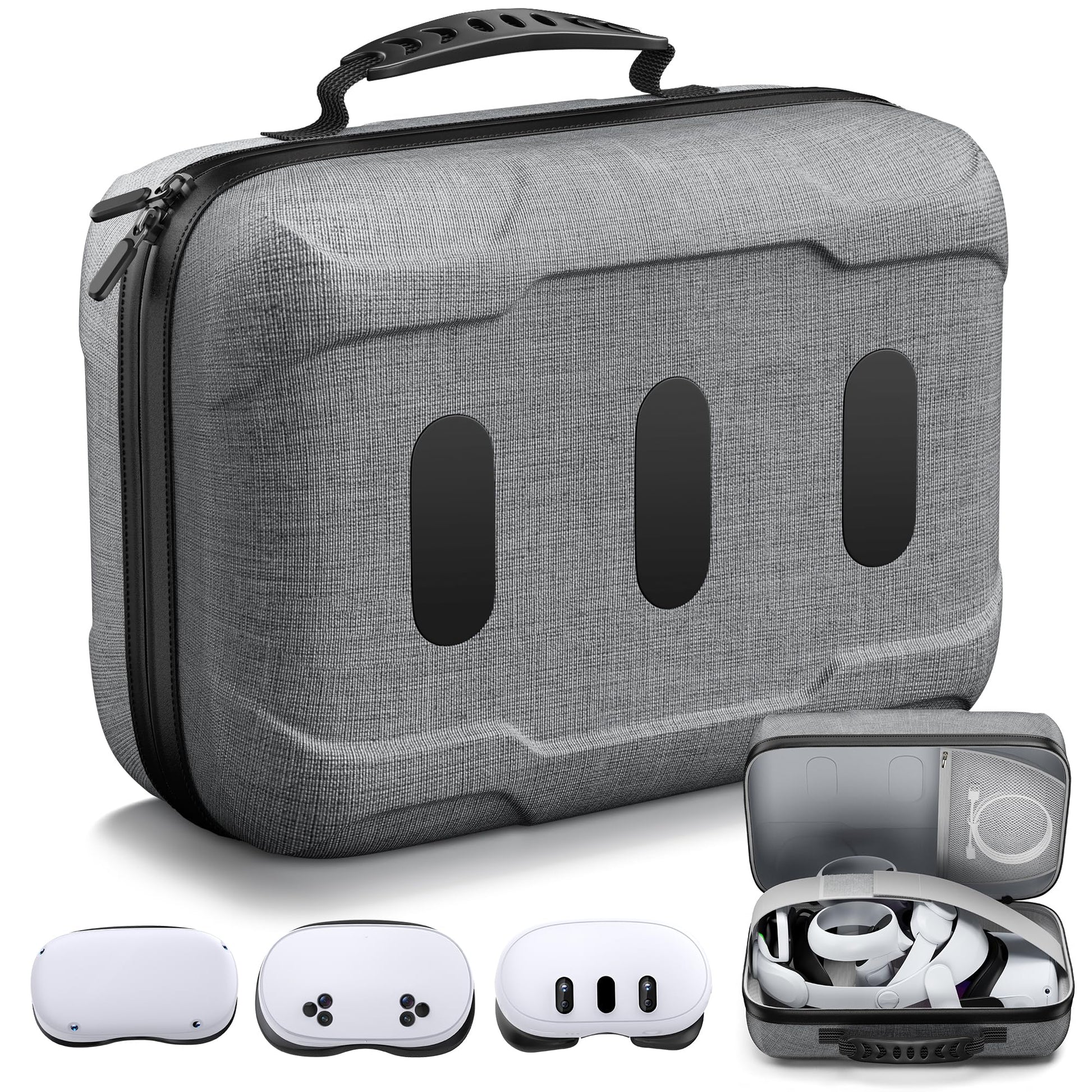 Large Carrying Case for Meta Quest 3/Quest 3S/Quest 2/Vision Pro/Elite Strap  All in One Portable Hard Travel Case for for VR Headset and Controller Accessories  Suitable for Travel and Home Storage