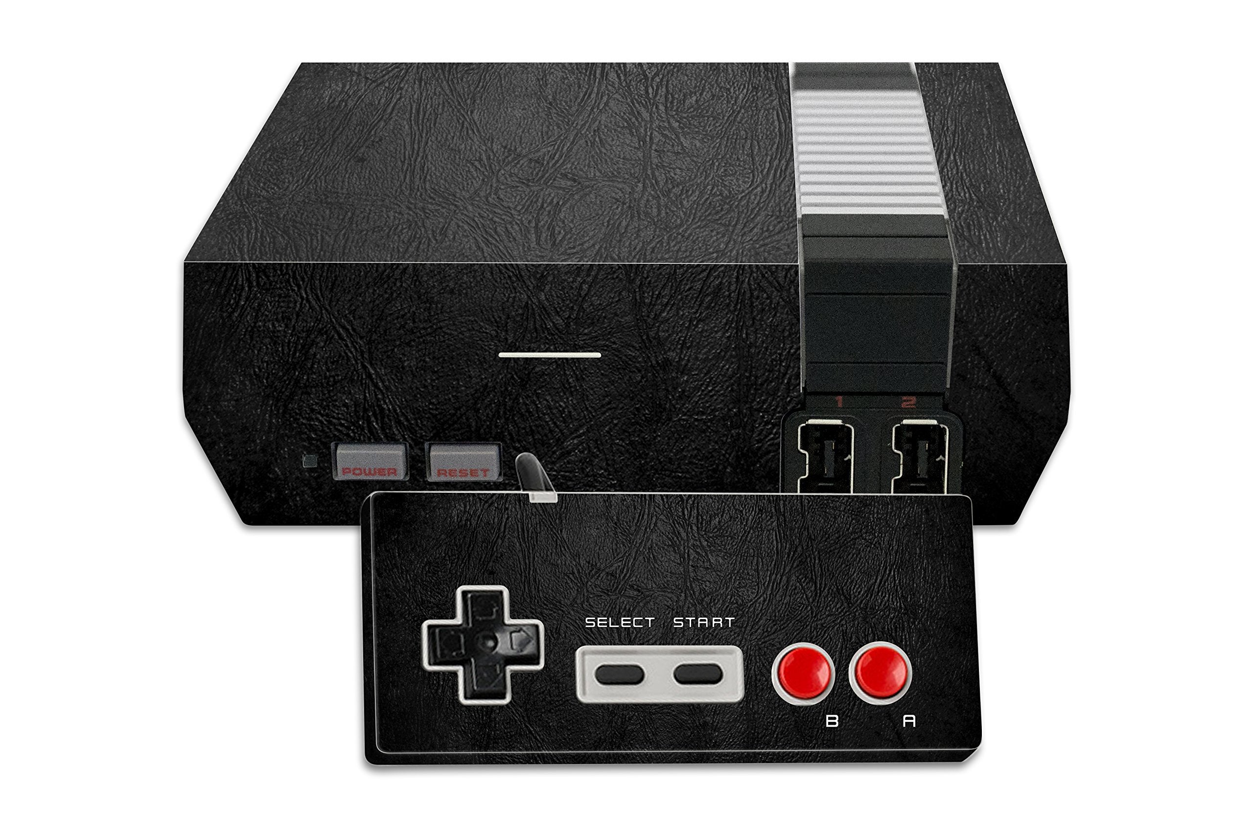 MIGHTY SKINS Nintendo NES Classic Edition Skin - Black Leather Wrap Co ...