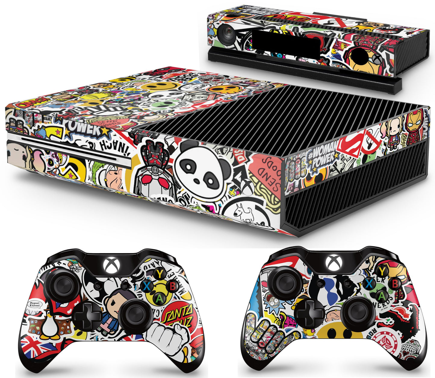 giZmoZ n gadgetZ Xbox STICKERBOMB Console Skin Decal & 2 Controller Skins, Vinyl, GNG-XB-STICKERBOMB-SKINS