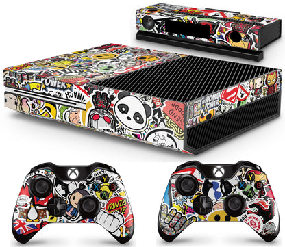 giZmoZ n gadgetZ Xbox STICKERBOMB Console Skin Decal & 2 Controller Skins, Vinyl, GNG-XB-STICKERBOMB-SKINS