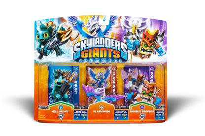 ACTIVISION Skylanders Giants 3 Pack - Gill Grunt, Flashwing, Double Trouble - 8 Inches