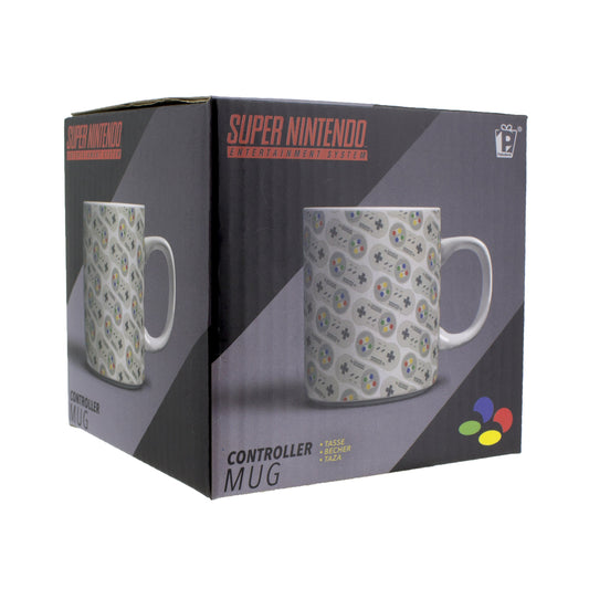 Paladone SNES Controller Ceramic Coffee Mug, 10oz, Multi-colour, Model PP3968NN