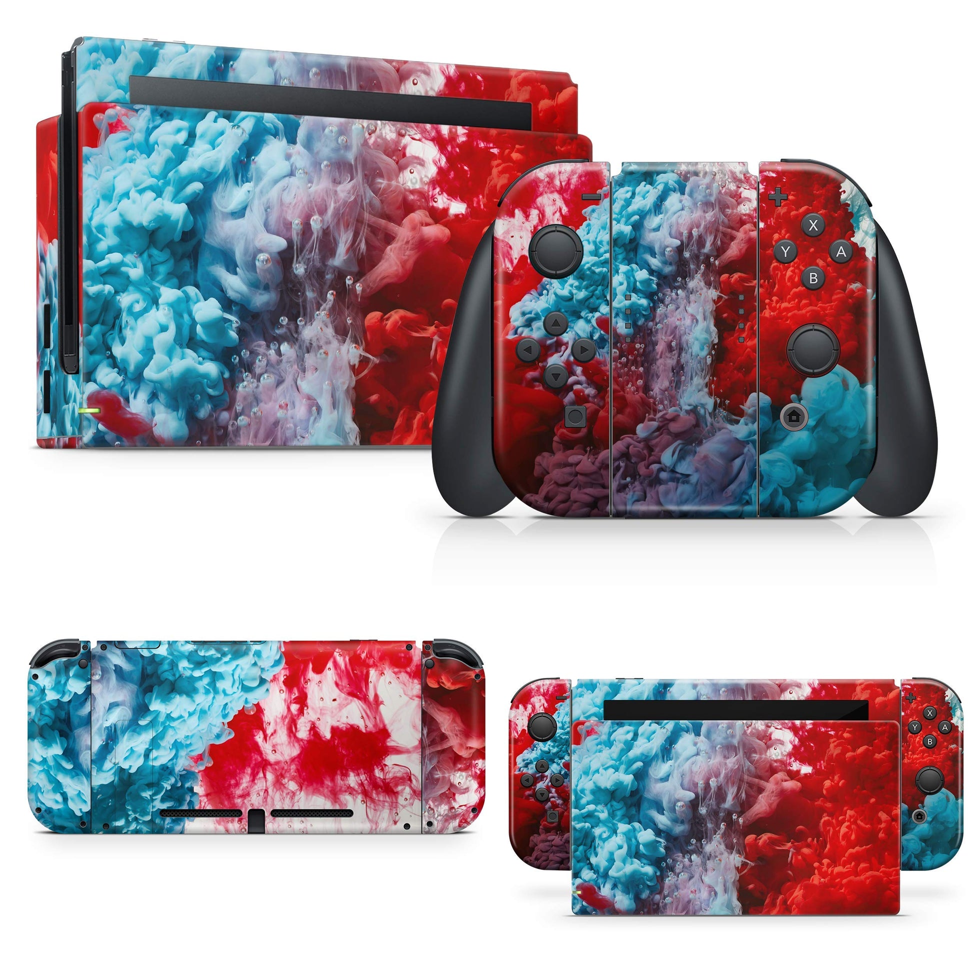 giZmoZ n gadgetZ Vinyl Skin Decal for Nintendo Switch - Colour Explosion Design, Compatible with Console & Controller, Model GNG-Switch-CO-EXP-SKINS