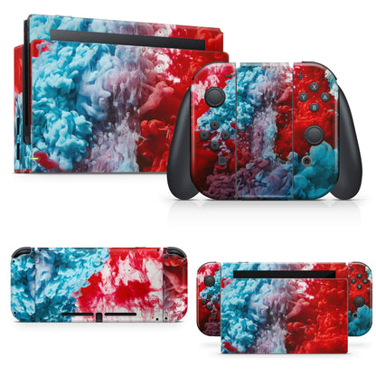 giZmoZ n gadgetZ Vinyl Skin Decal for Nintendo Switch - Colour Explosion Design, Compatible with Console & Controller, Model GNG-Switch-CO-EXP-SKINS