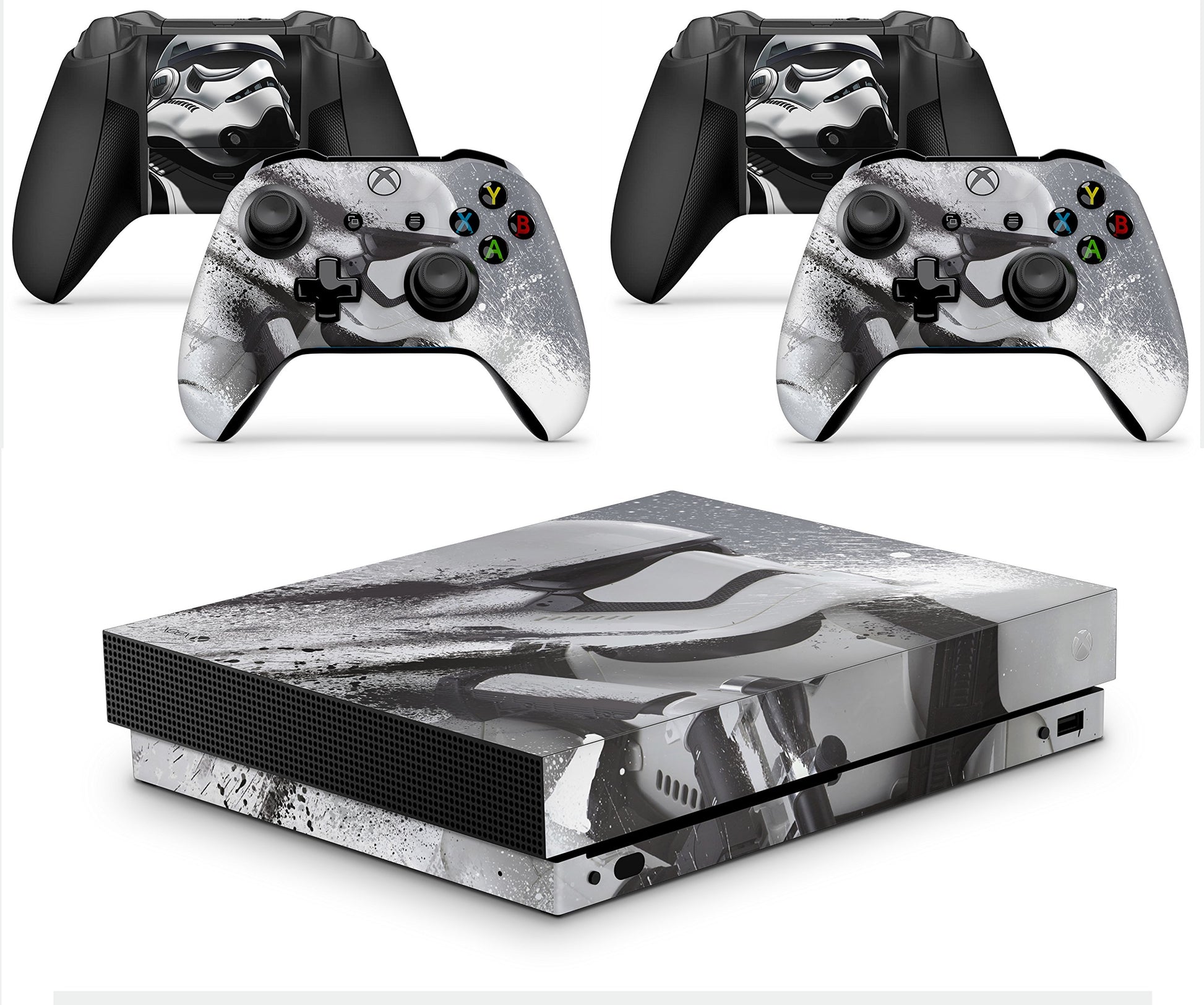 GNG Trooper Skins Compatible with Xbox One X Console Decal Vinal Sticker + 2 Controller Set