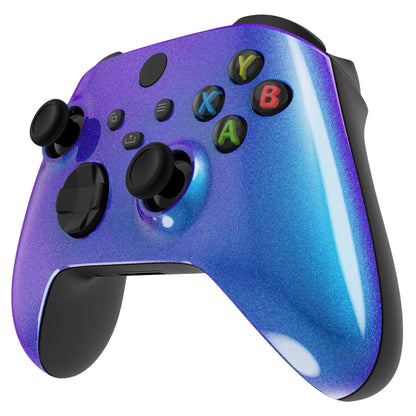 eXtremeRate Xbox Series X & S Controller Replacement Shell - Chameleon Purple Blue Custom Faceplate - Model FX3P301 - Plastic Material