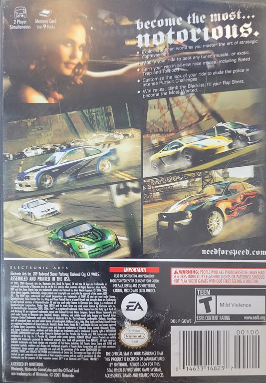 Electronic Arts Need For Speed: Most Wanted - GameCube Game, Model 14633148237