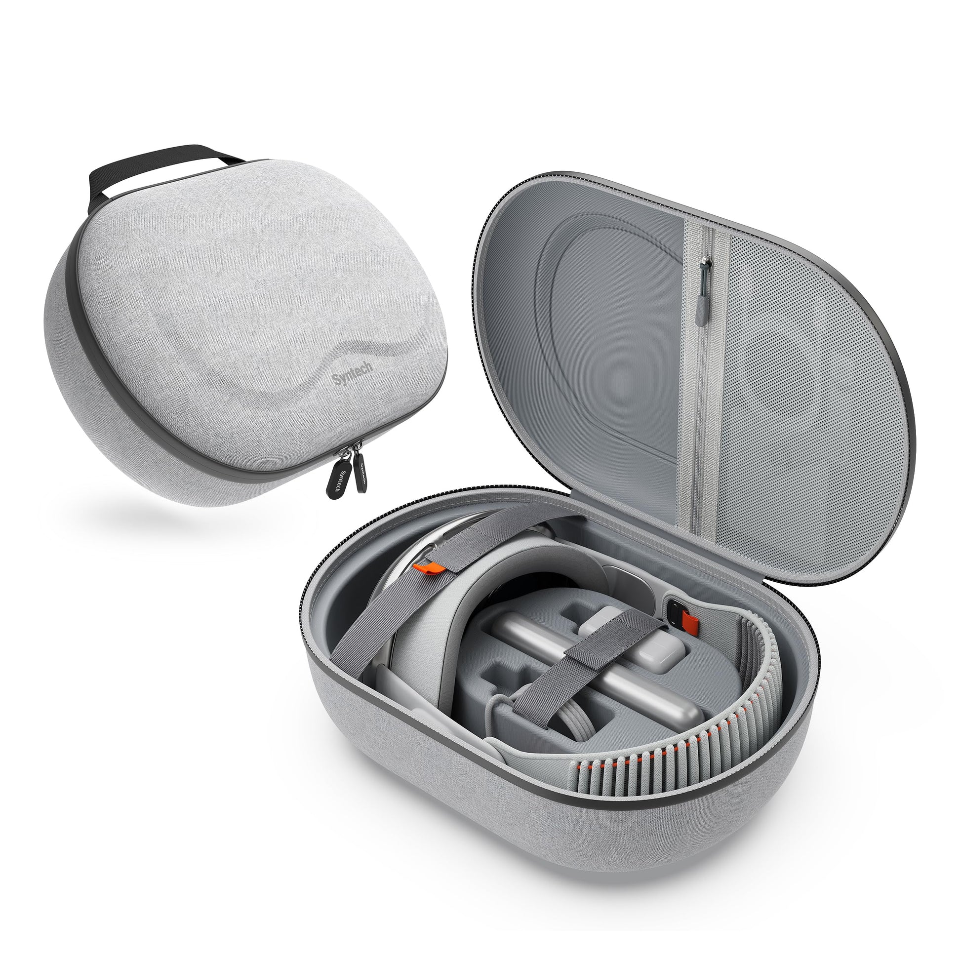 Syntech Hard Carrying Case for Apple Vision Pro and Accessories  VR Gaming Headset Case with Lens Cover  Multi-Layer Protection Shell  Suitable for Tpartyl and Home Storage  Gray