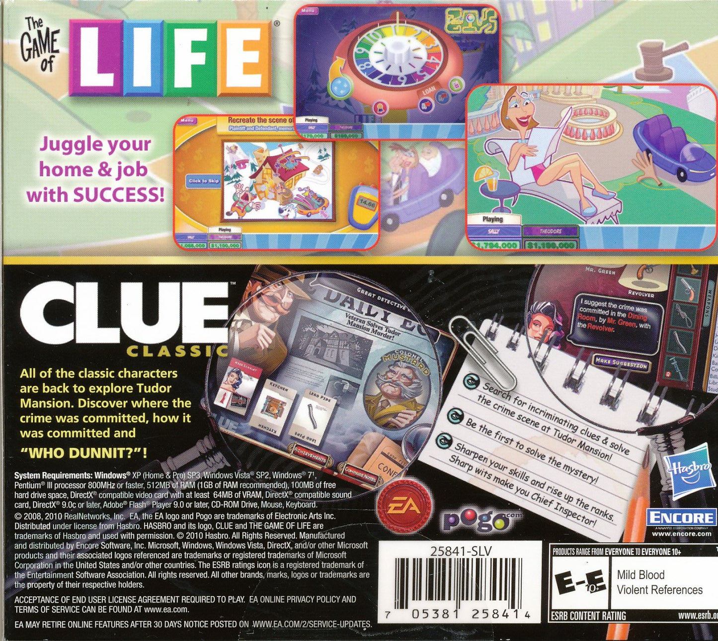 The Game of Life plus Clue Classic