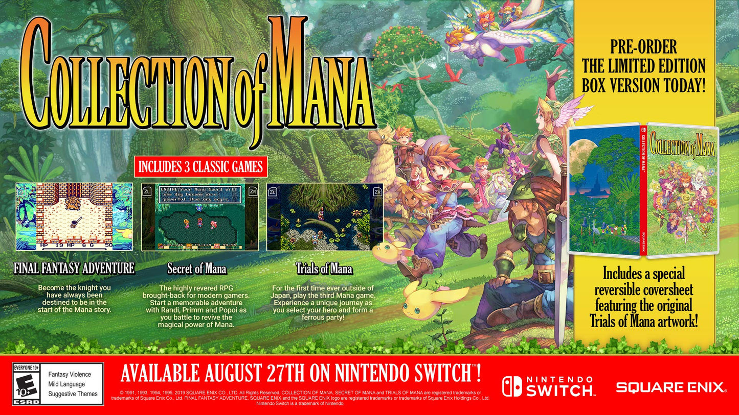 Square Enix Collection of Mana for Nintendo Switch - Mini Black Model 92255