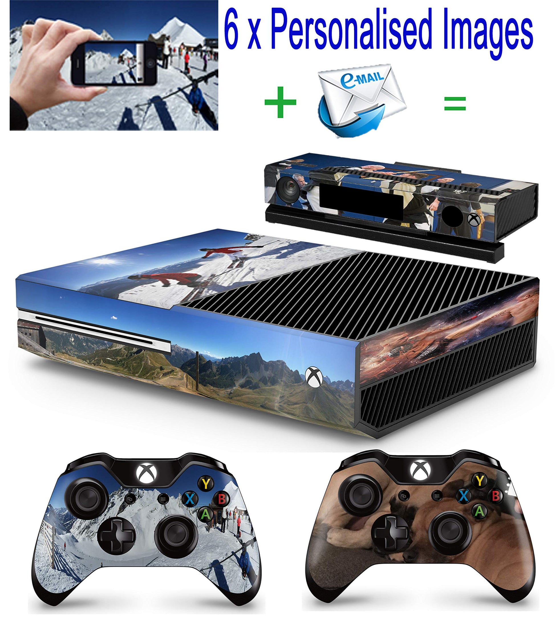 giZmoZ n gadgetZ GNG Personalised Xbox One Console Skin Decal + Controller Skins CUSTOM XB
