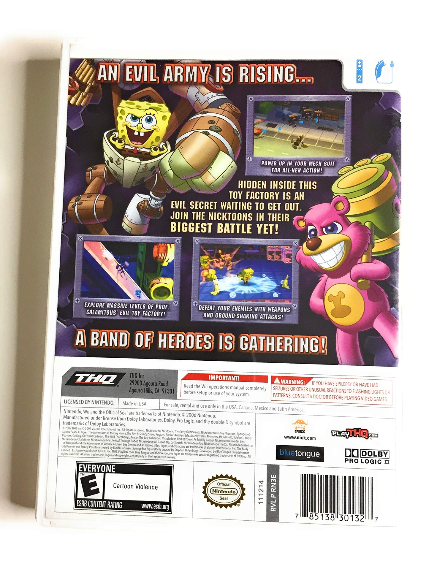 THQ Nicktoons: Attack Toybots for Nintendo Wii - Model 30132