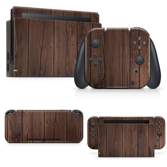 giZmoZ n gadgetZ Wood Skin Decal Vinyl Sticker for Nintendo Switch Console + 1 Controller, GNG-Switch-Wood-SKINS, WOOD