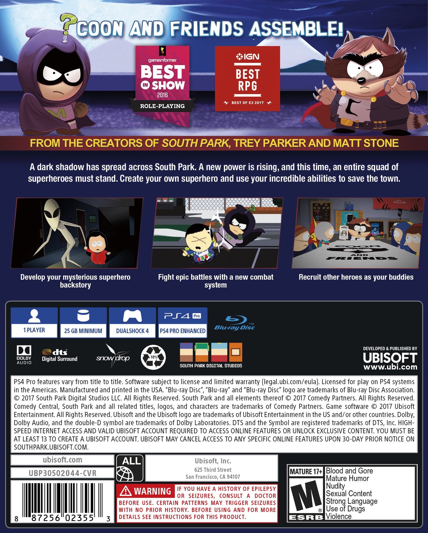 Ubisoft South Park: The Fractured but Whole - PS4 Game, Model UG31, Red Color