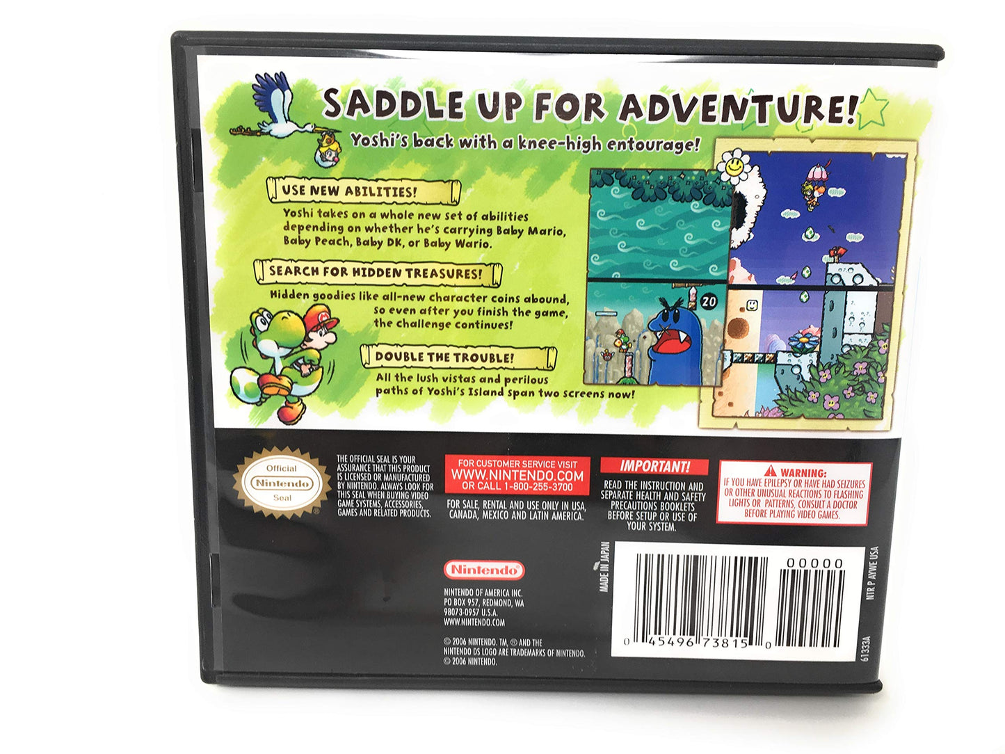 Nintendo Yoshi's Island DS Game - Model NTRPAYWE, Classic Nintendo Adventure