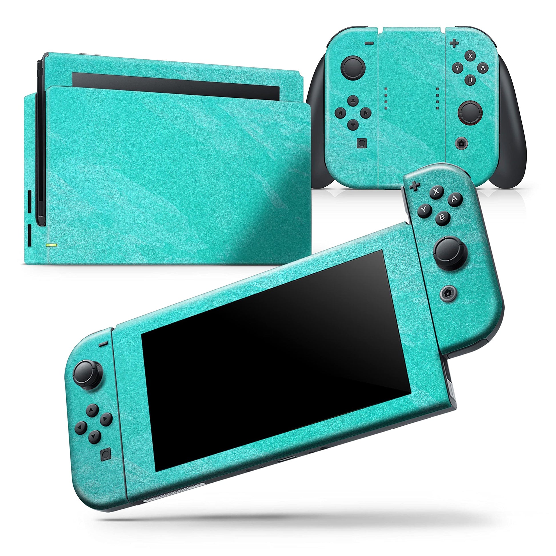 Design Skinz - Compatible with Nintendo Switch Dock Only - Skin Decal Protective Scratch-Resistant Removable Vinyl Wrap Cover - Subtle Neon Turquoise Surface