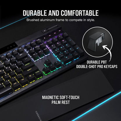 Corsair K70 RGB PRO Mechanical Gaming Keyboard - Cherry MX Brown - Renewed - Black - Model CH-9109412-NA-cr