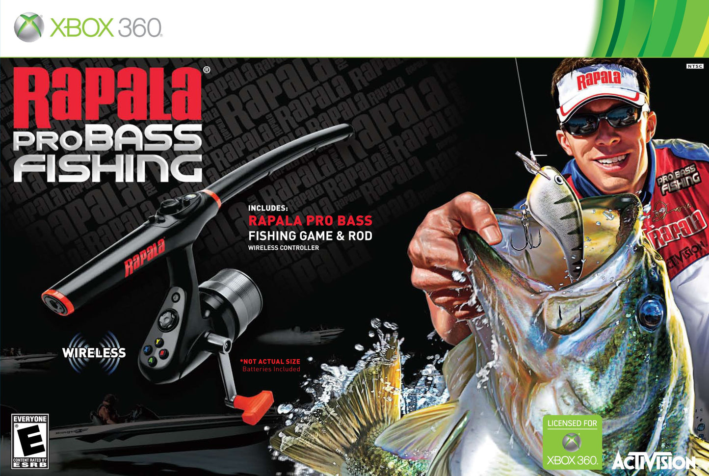 ACTIVISION Rapala Pro Bass Fishing Game with Rod - Xbox 360, Model 76411