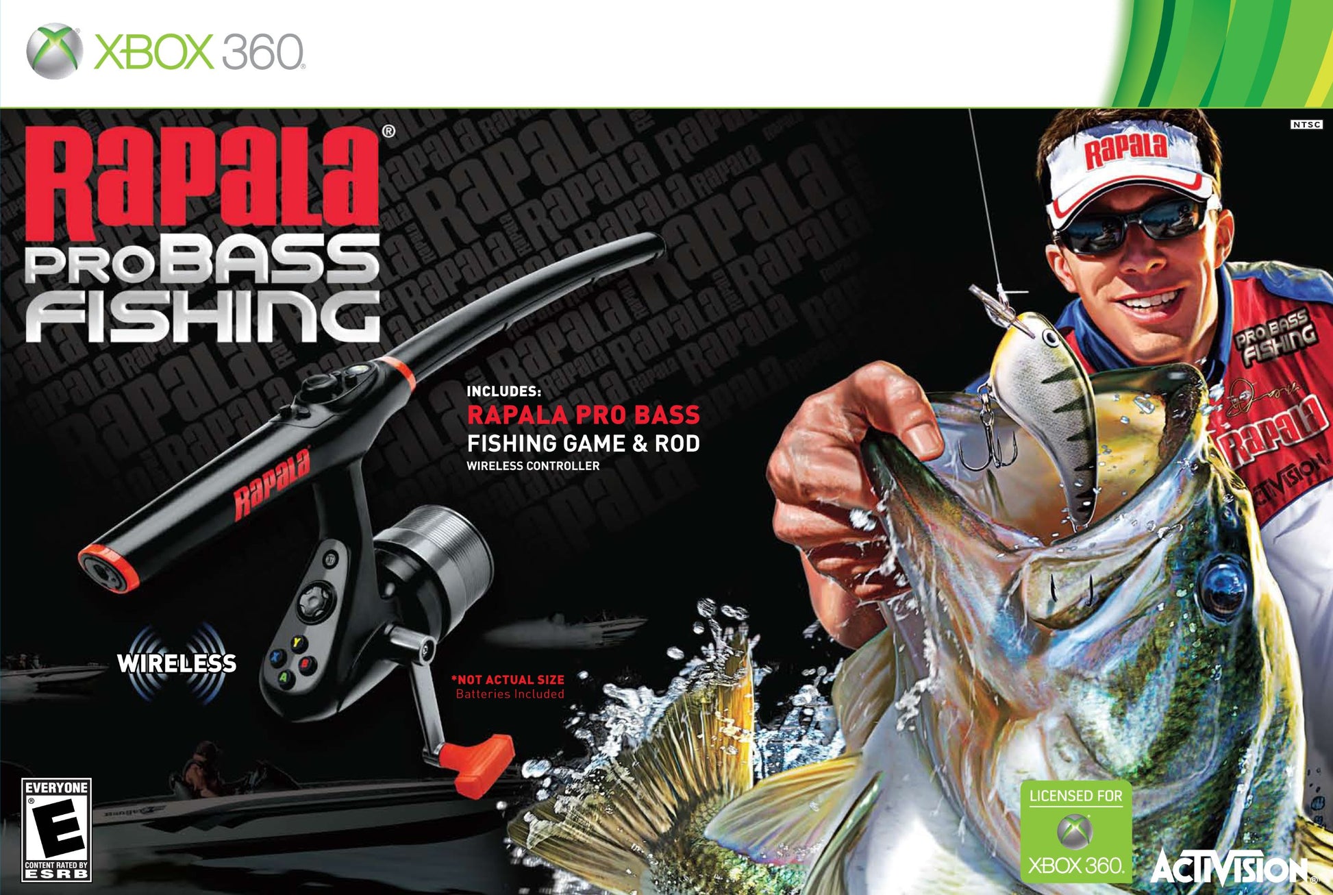 ACTIVISION Rapala Pro Bass Fishing Game with Rod - Xbox 360, Model 76411