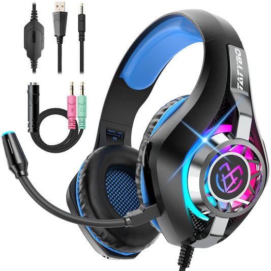 Gaming Headset for PC  Ps5  Switch  Mobile  Gaming Headphones for Nintendo with Noise Canceling Mic  Deep Bass Stereo Sound