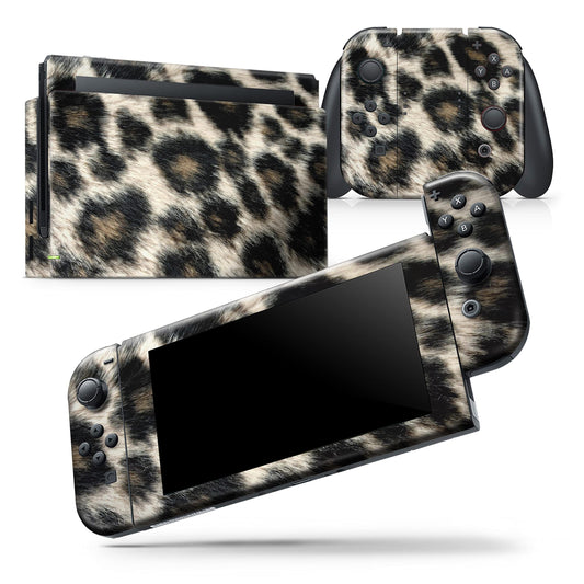 Design Skinz - Compatible with Nintendo Switch OLED Console + Joy-Con - Skin Decal Protective Scratch-Resistant Removable Vinyl Wrap Cover - Light Leopard Fur