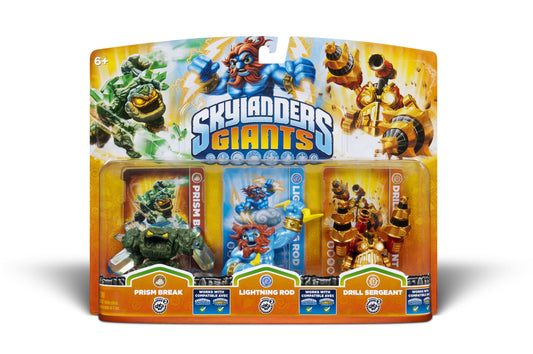 ACTIVISION Skylanders Giants Triple Pack #5 - Prism Break, Lightning Rod & Drill Sergeant - Small, Model 84566