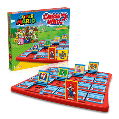 Winning Moves Super Mario Guess Who? Board Game for 2 Players, Ages 3+, Featuring Mario, Luigi, Peach, Bowser, Donkey Kong, One Size