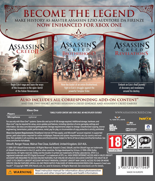 Ubisoft Assassins Creed The Ezio Collection - Xbox One (Renewed) - EU Version