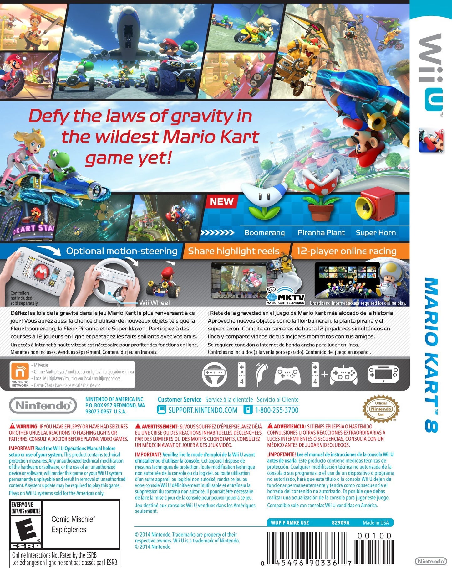 Nintendo Mario Kart 8 (Renewed) for Wii U - Exciting Racing Action, Classic Gameplay