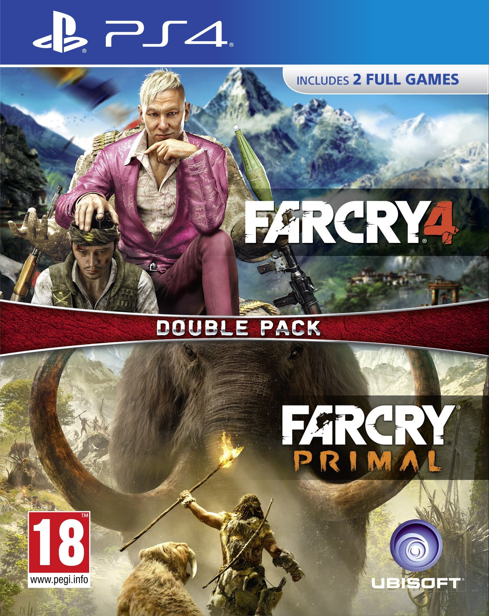 UBI Soft Far Cry Primal & Far Cry 4 Double Pack for PS4 - Ultimate Action Adventure Bundle