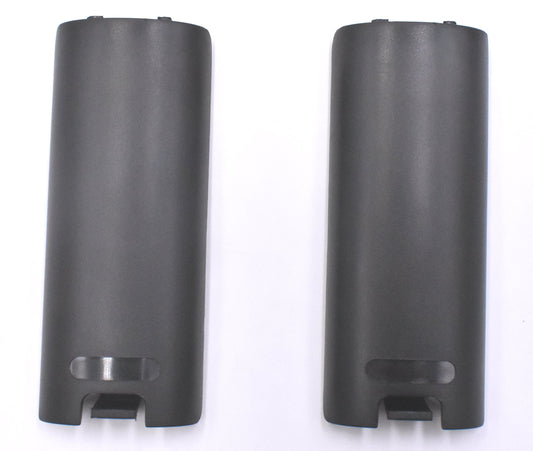 Art&Beauty 2 Pack of Replacement Battery Back Door Cover Shell for Nintendo Wii Remote Controller (Black)