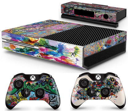 giZmoZ n gadgetZ Xbox Graffiti Console Skin Decal + 2 Controller Skins, Compatible with Xbox One & Kinect, GRAFFITI Design