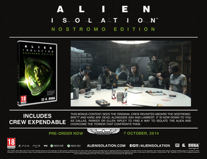 SEGA Alien: Isolation - Nostromo Edition for Xbox 360, Model 5055277023677