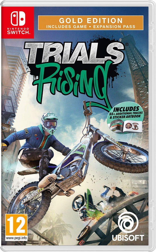 Ubisoft Trials Rising - Gold Edition for Nintendo Switch, Includes 55+ Tracks & Sticker Artbook, Model 300102408