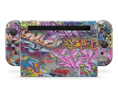 giZmoZ n gadgetZ Graffiti Skin Decal for Nintendo Switch Console + Controller, GRAFFITI, Model GNG-Switch-GRAFFITI-SKINS