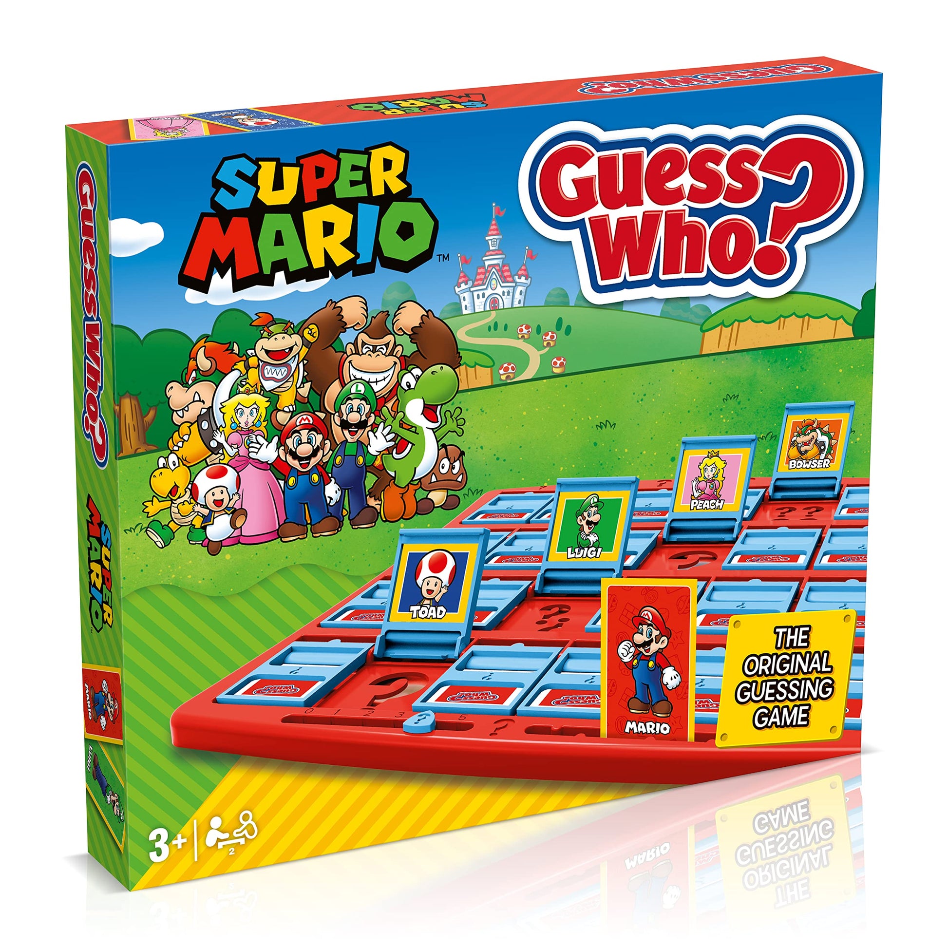 Winning Moves Super Mario Guess Who? Board Game for 2 Players, Ages 3+, Featuring Mario, Luigi, Peach, Bowser, Donkey Kong, One Size