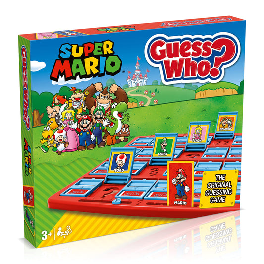Winning Moves Super Mario Guess Who? Board Game for 2 Players, Ages 3+, Featuring Mario, Luigi, Peach, Bowser, Donkey Kong, One Size