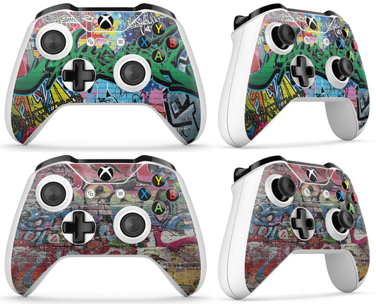 GNG Graffiti 2 x Controller Skin Decal Sticker Skins Compatible with Xbox One S