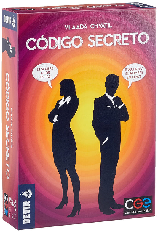 Devir Codigo Secreto Board Game - 6.5x9.5x2 - Engaging Strategy Game for Family Fun