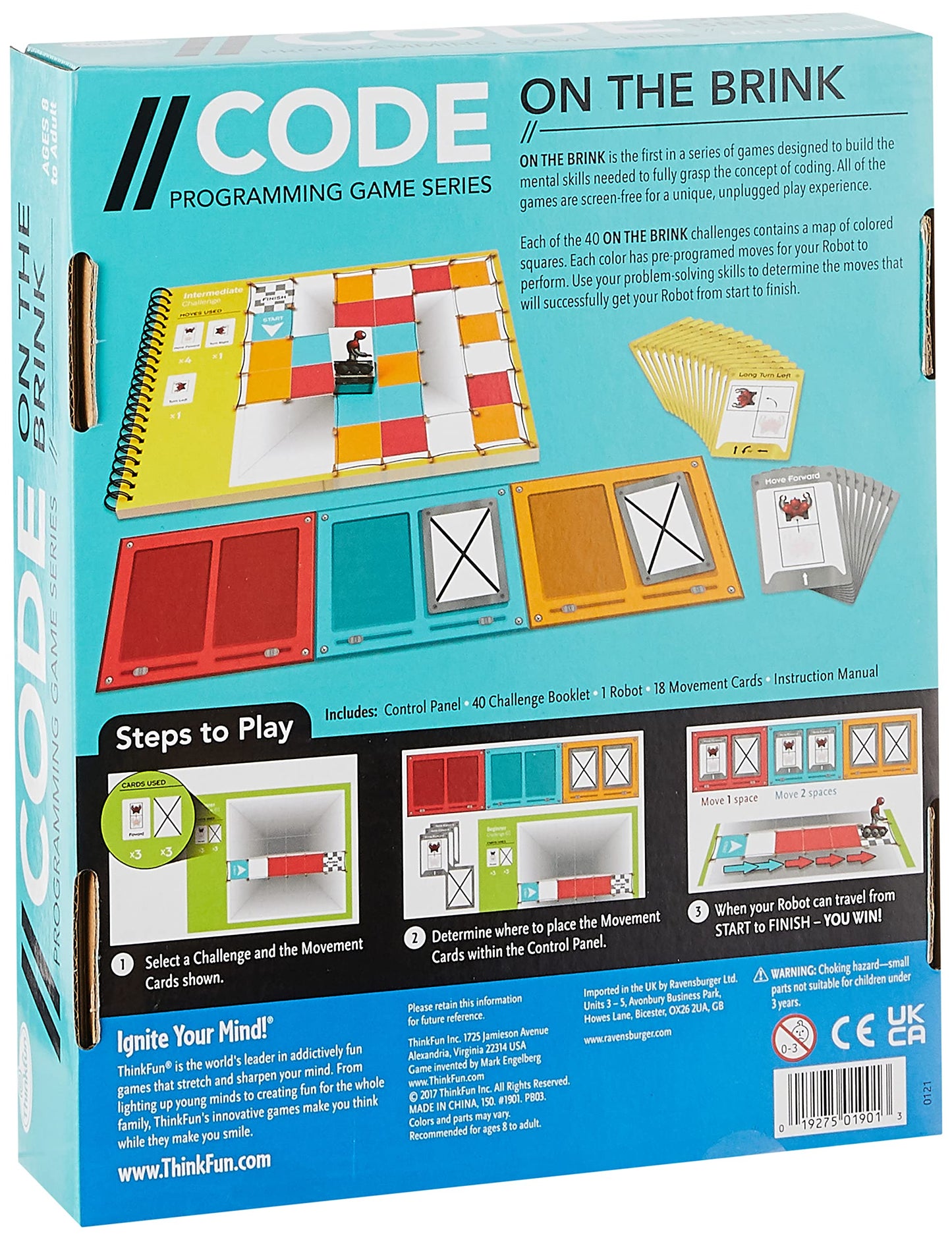 ThinkFun Code On The Brink Game - Medium Size, Multi Color, Model 1901