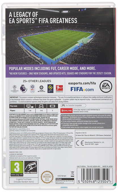 Electronic Arts FIFA 21 Legacy Edition for Nintendo Switch - Model 37625