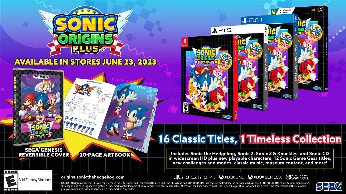 SEGA Sonic Origins Plus - PlayStation 4 Game, Model SEG63301PS4, Classic Collection