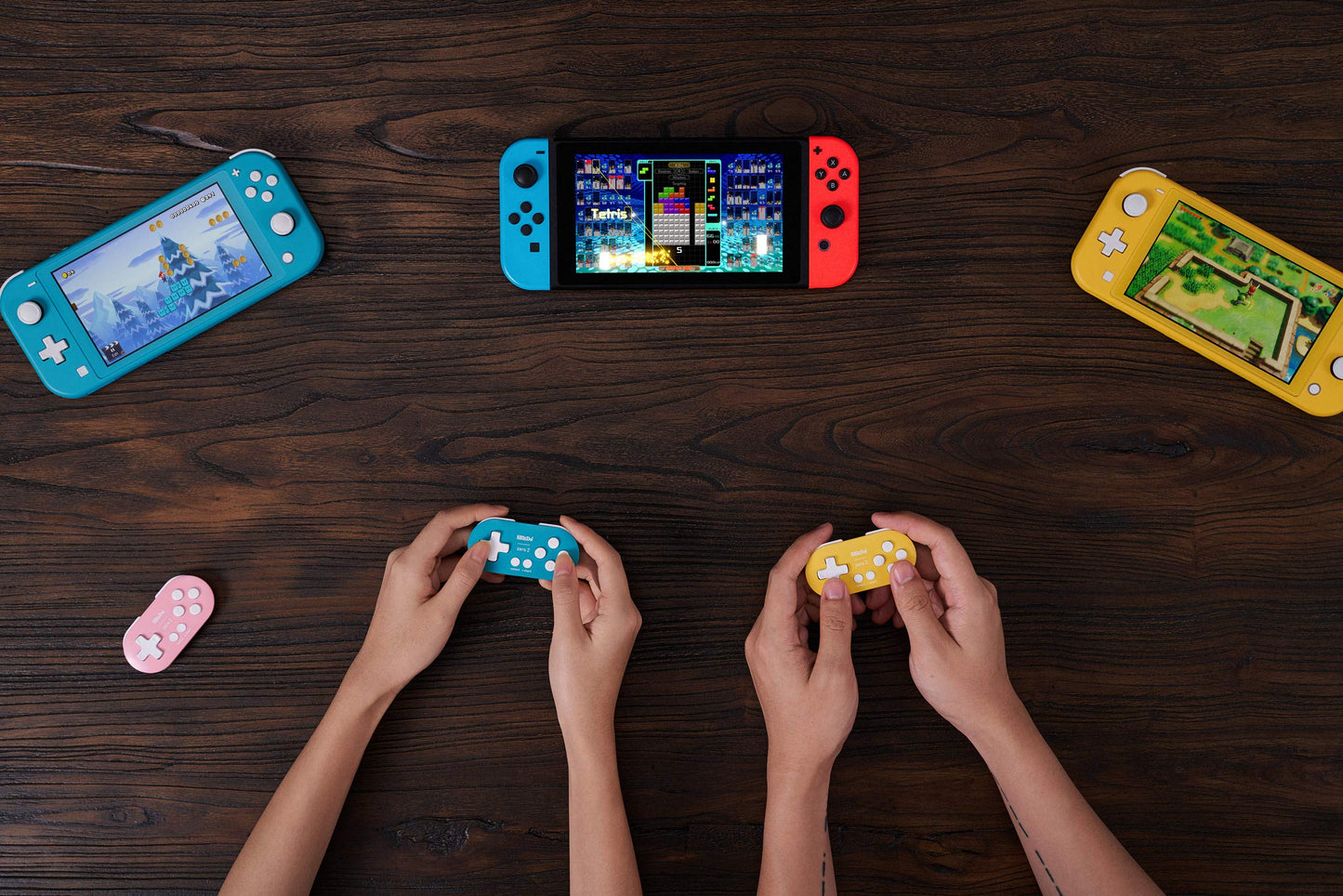 8Bitdo Zero 2 Mini Bluetooth Gamepad Controller - Keychain Size, Yellow Edition, Compatible with Switch, Windows, Android, macOS, Raspberry Pi