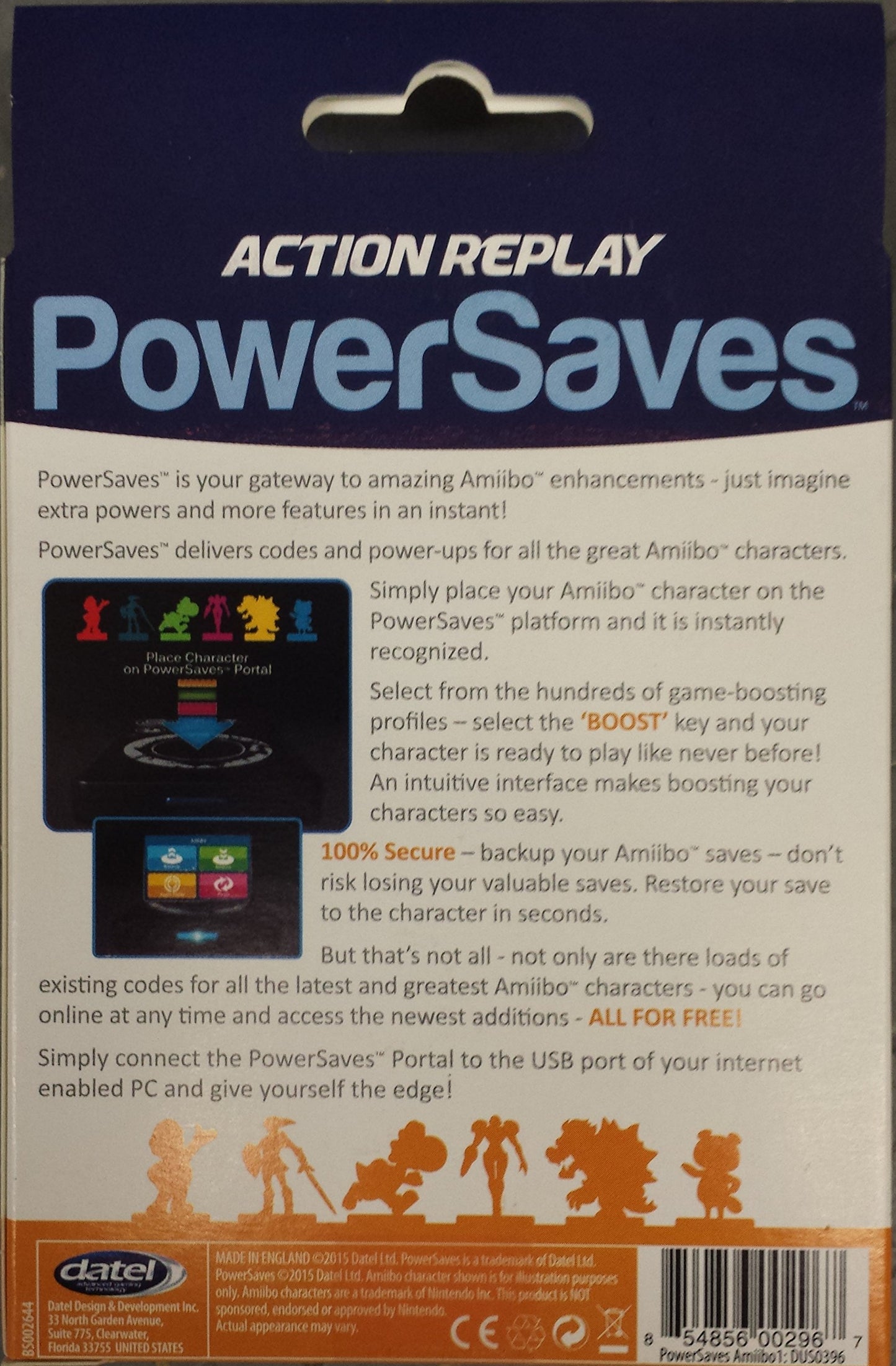 Datel Action Replay Powersaves for Amiibo - Character Boost & Cheats, Medium Size, Model DUS0396