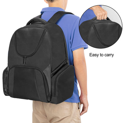 CURMIO Carrying Case for PS5/PS4/Xbox - Travel Backpack, Black Stripe, Model CACR07301