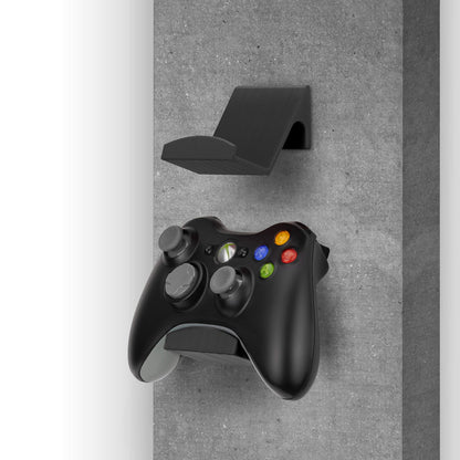 BRAINWAVZ Game Controller Holder Wall Mount Stand - 4 Pack, Black, Fits XBOX, PS5, PS4, Nintendo, Easy to Install, Model BWAVZ-UGC