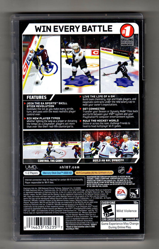 Electronic Arts NHL 07 for Sony PSP - Model 014633152357, Sports Game, Portable Gaming
